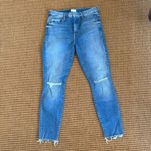 Mother looker ankle gray denim